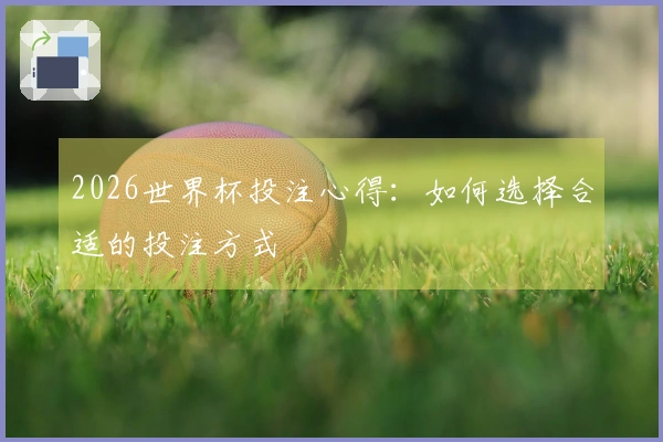 2026世界杯投注心得：如何选择合适的投注方式